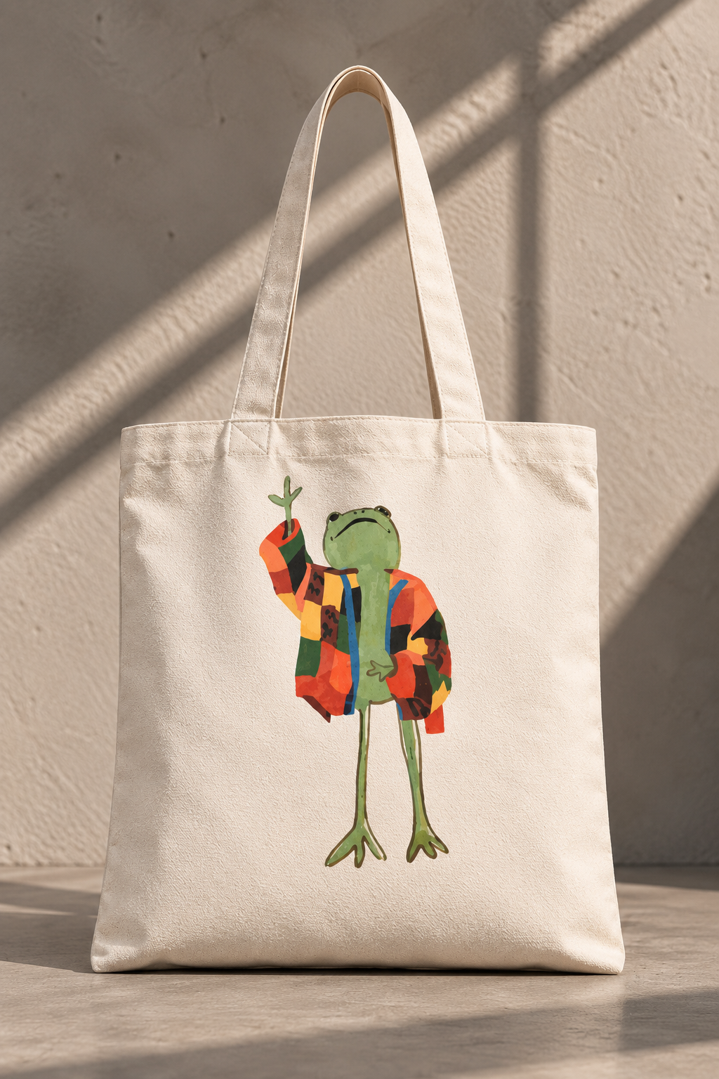 CANVAS JACKET FROG — TOTE BAG
