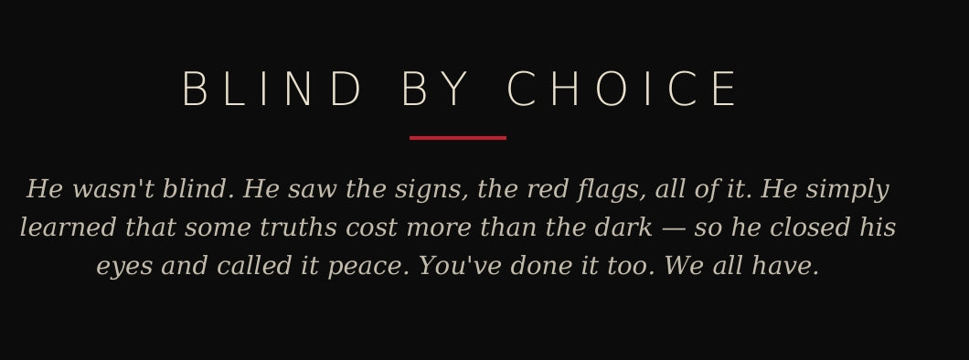 BLIND BY CHOICE — BLACK TOTE BAG