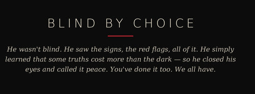 BLIND BY CHOICE — BLACK TOTE BAG