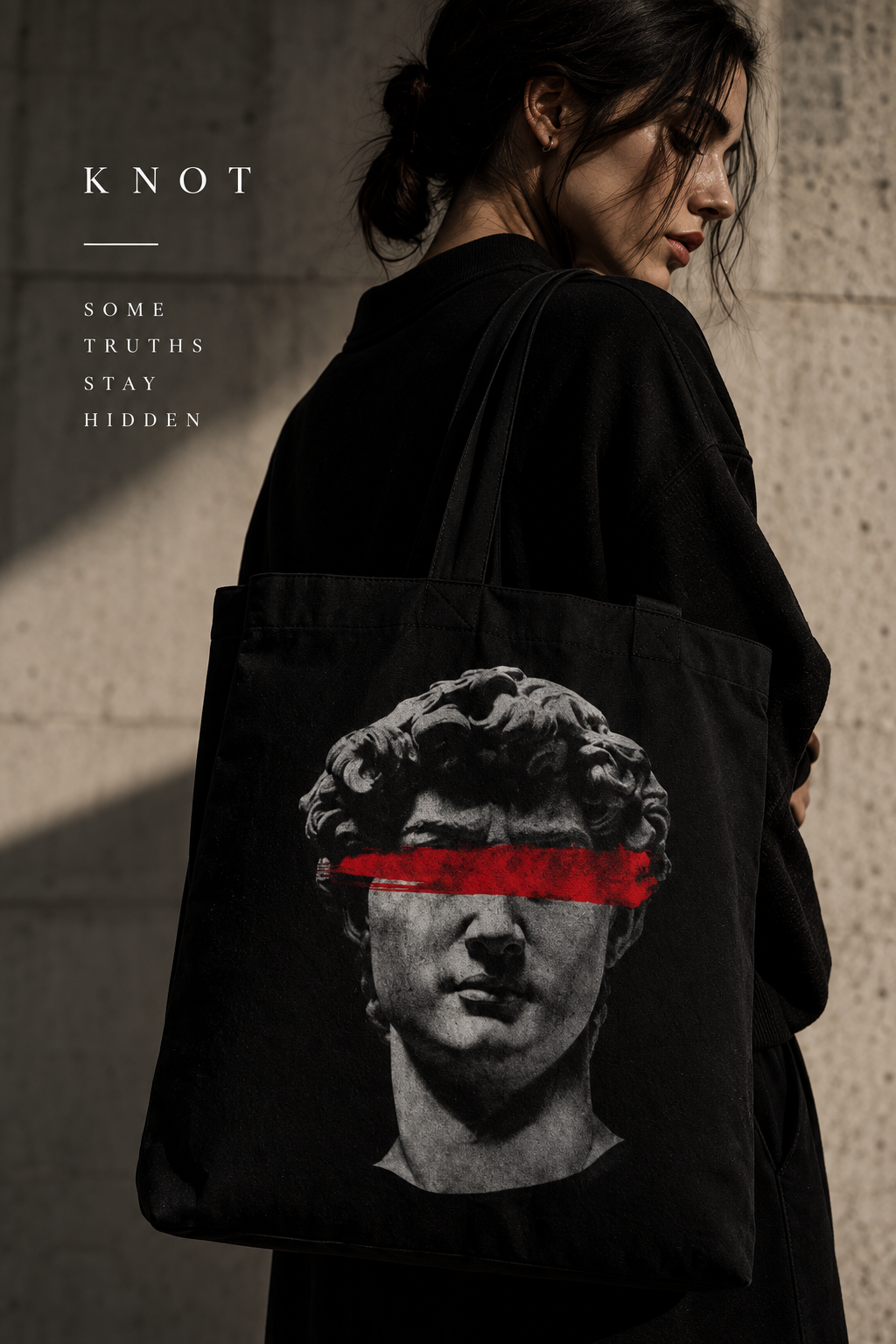 BLIND BY CHOICE — BLACK TOTE BAG