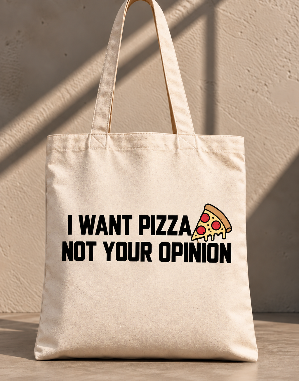I WANT PIZZA — TOTE BAG