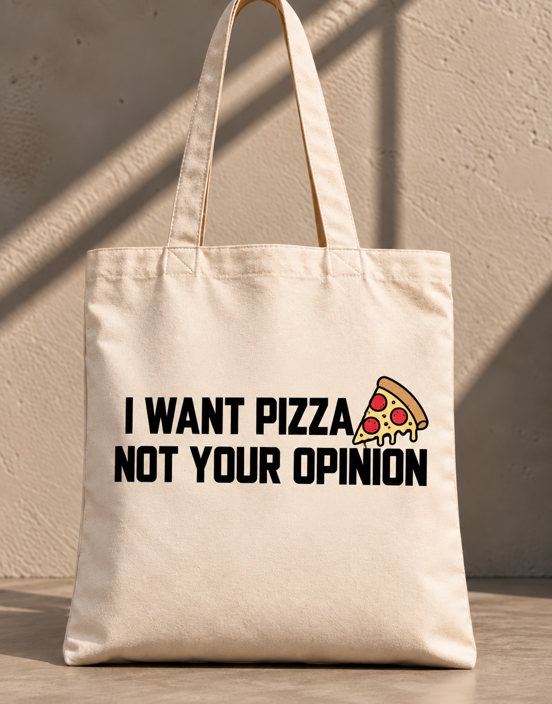 I WANT PIZZA — TOTE BAG