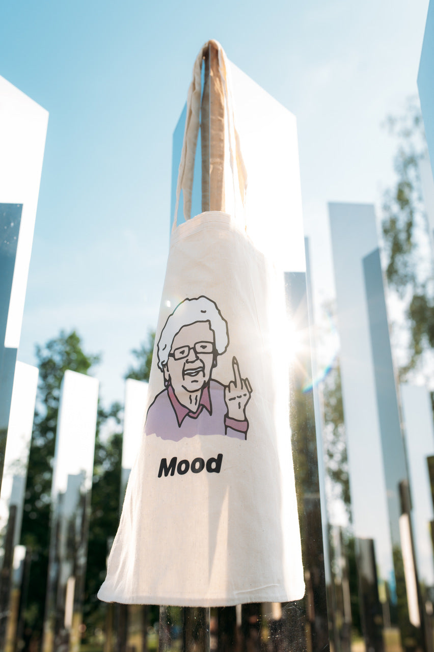 Tote Bag Grandmother Mood Printed Raw