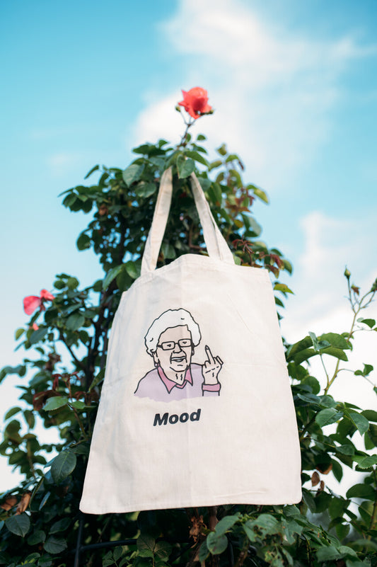 Tote Bag Grandmother Mood Printed Raw