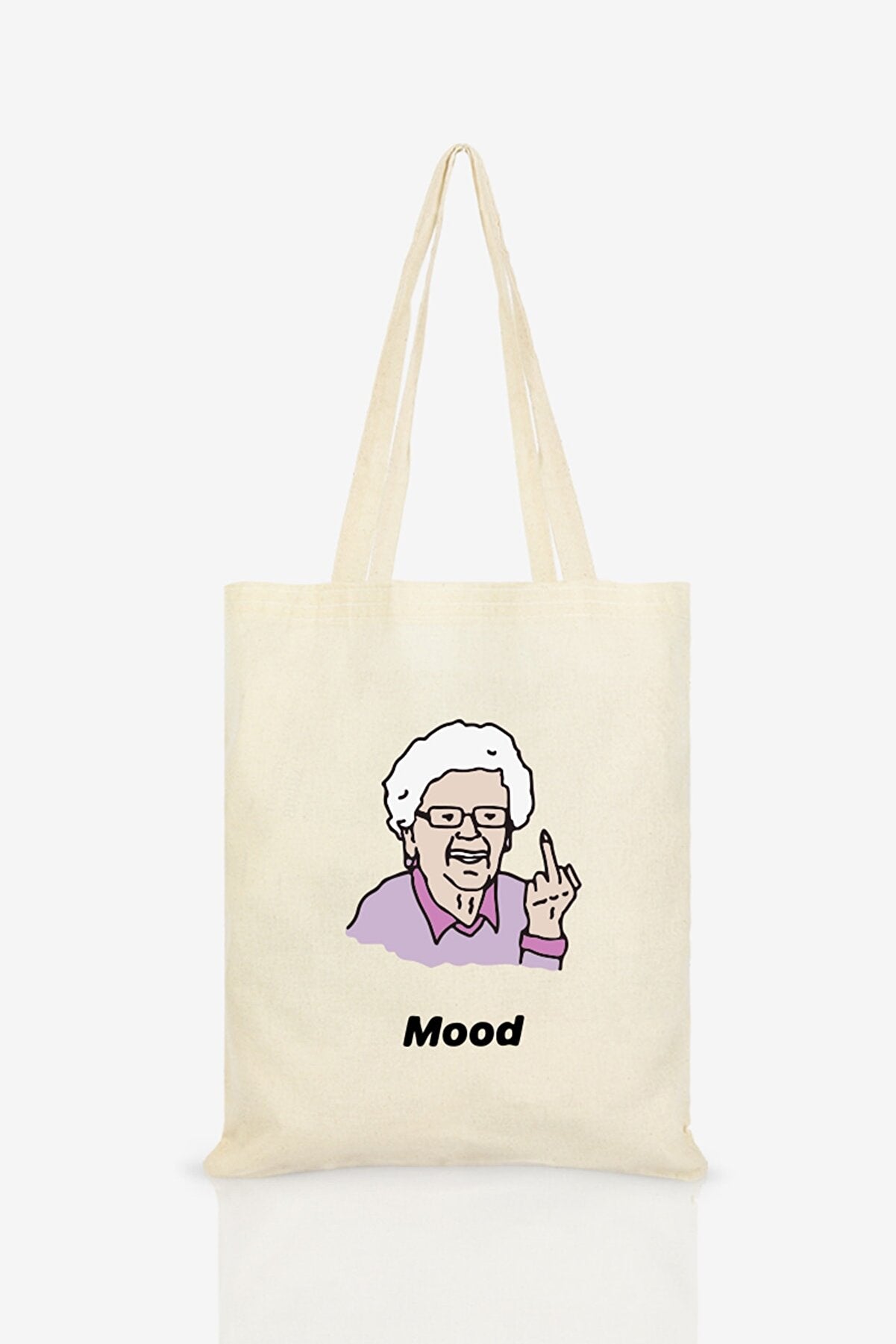 Tote Bag Grandmother Mood Printed Raw